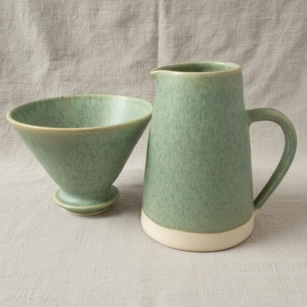 Sustainable Stoneware 2 Mug Filter Coffee Drip Set image 0