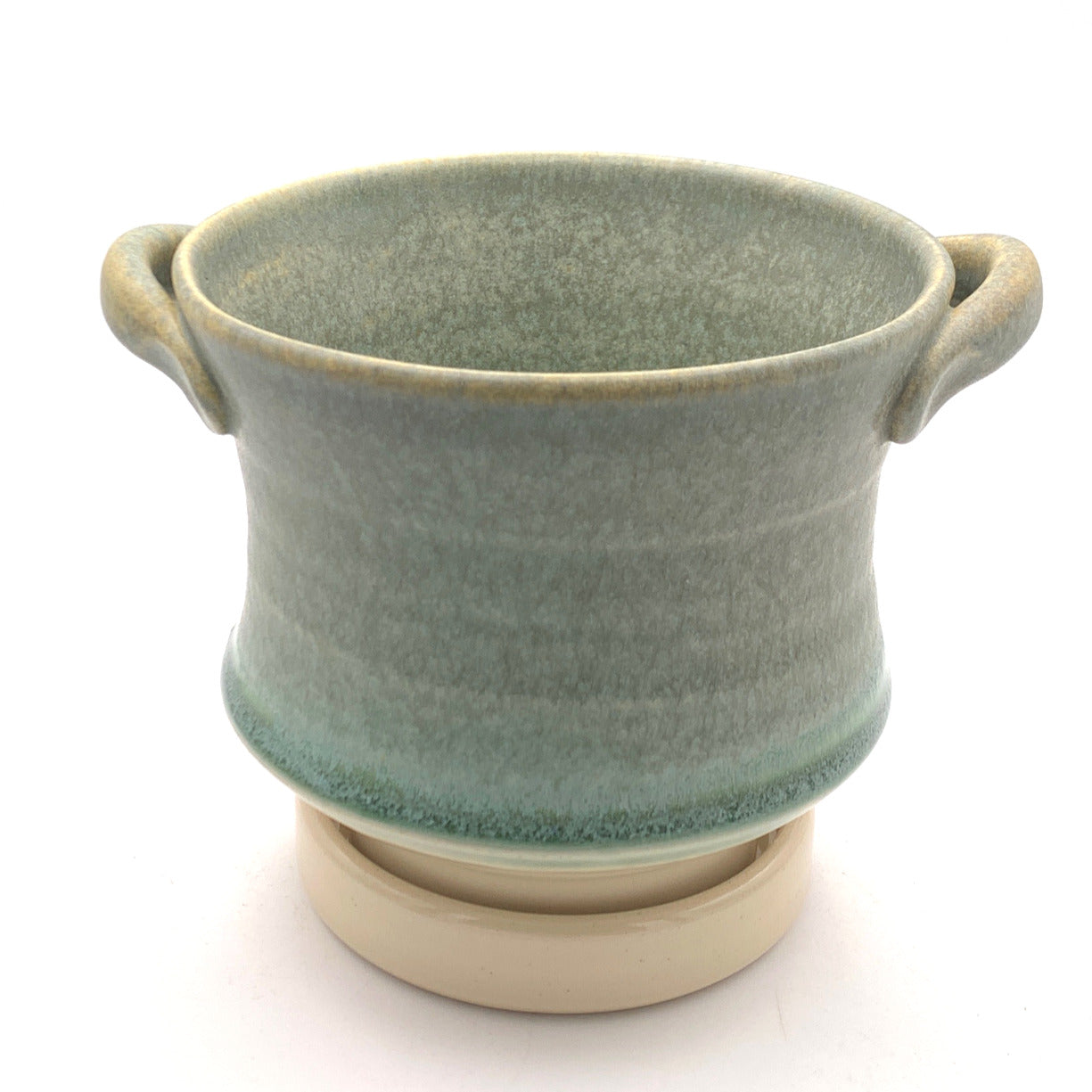 Handmade Stoneware Berry Bowl with Saucer image 4