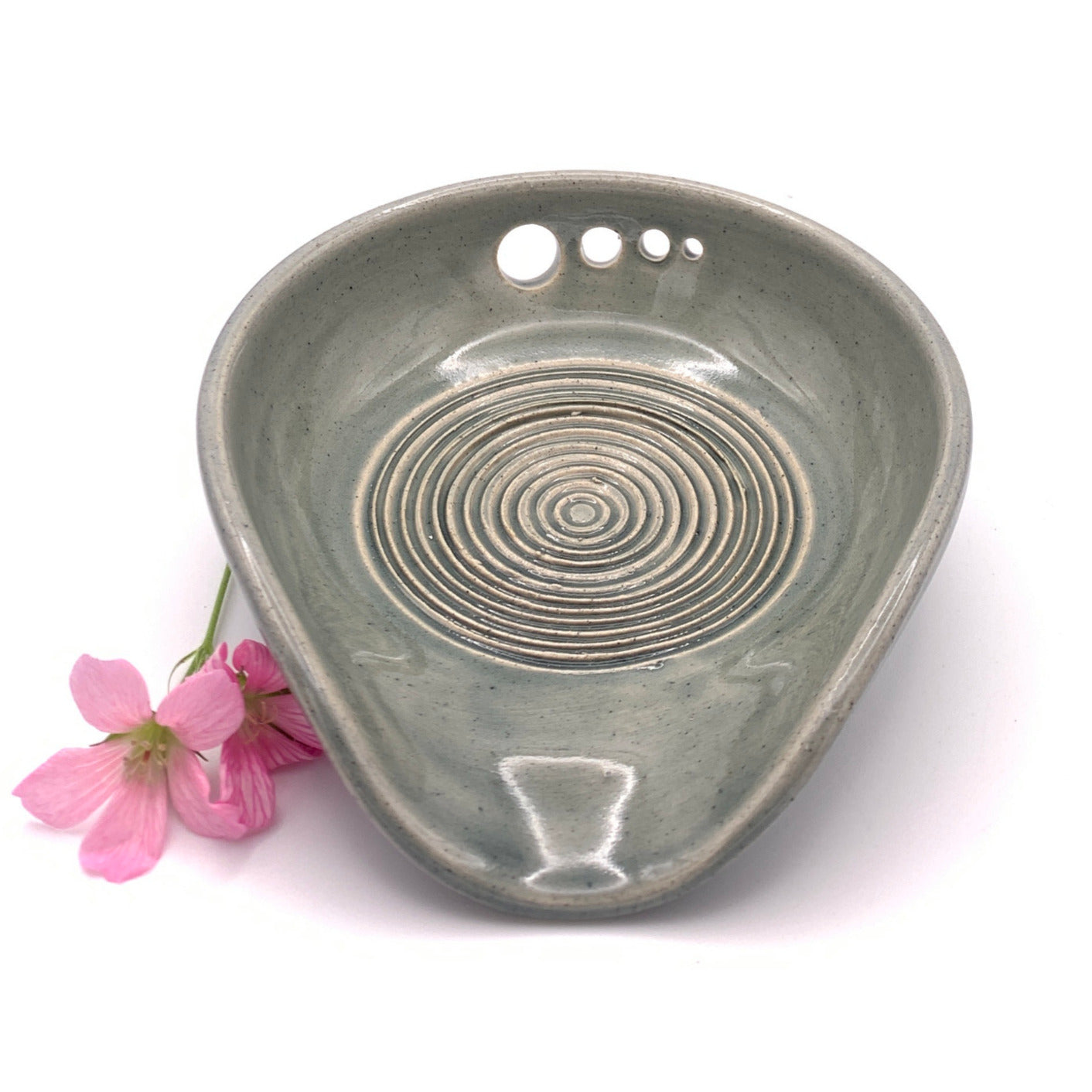 Handmade Ceramic Spoon Rest: Garlic Grater & Herb Stripper image 4