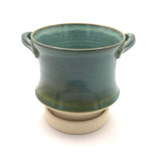 Handmade Stoneware Berry Bowl with Saucer image 1