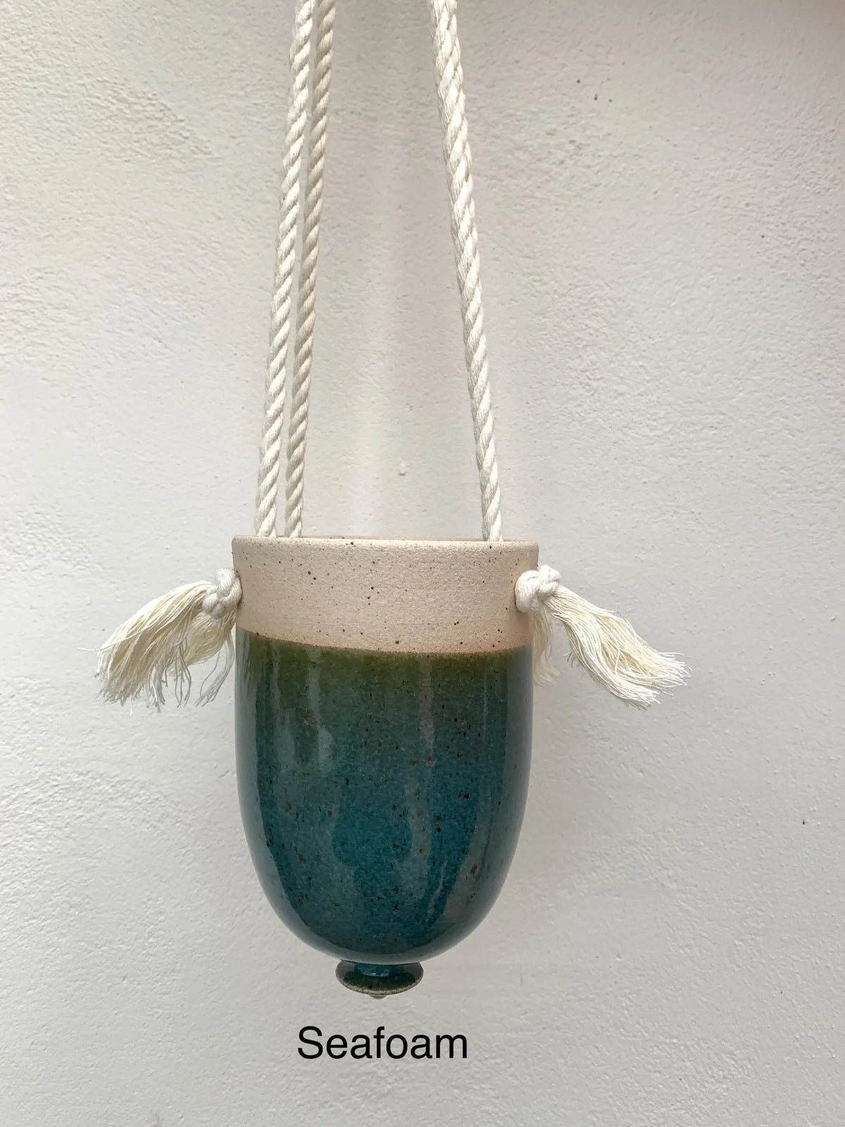 Handmade Stoneware Hanging Planter – Ceramic Plant Pot