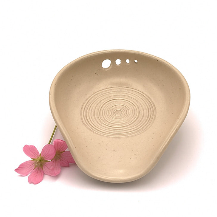 Handmade Ceramic Spoon Rest: Garlic Grater & Herb Stripper image 2