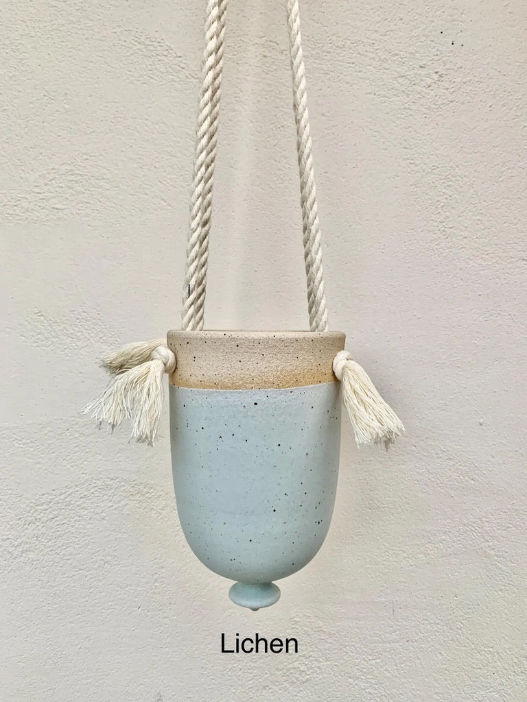Handmade Stoneware Hanging Planter – Ceramic Plant Pot