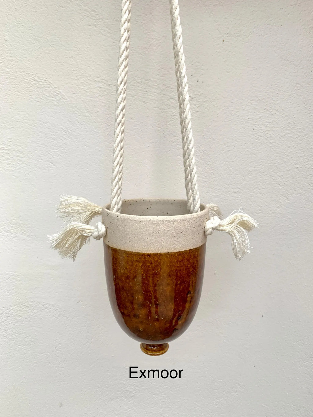 Handmade Stoneware Hanging Planter – Ceramic Plant Pot