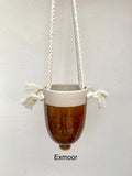 Handmade Stoneware Hanging Planter – Ceramic Plant Pot