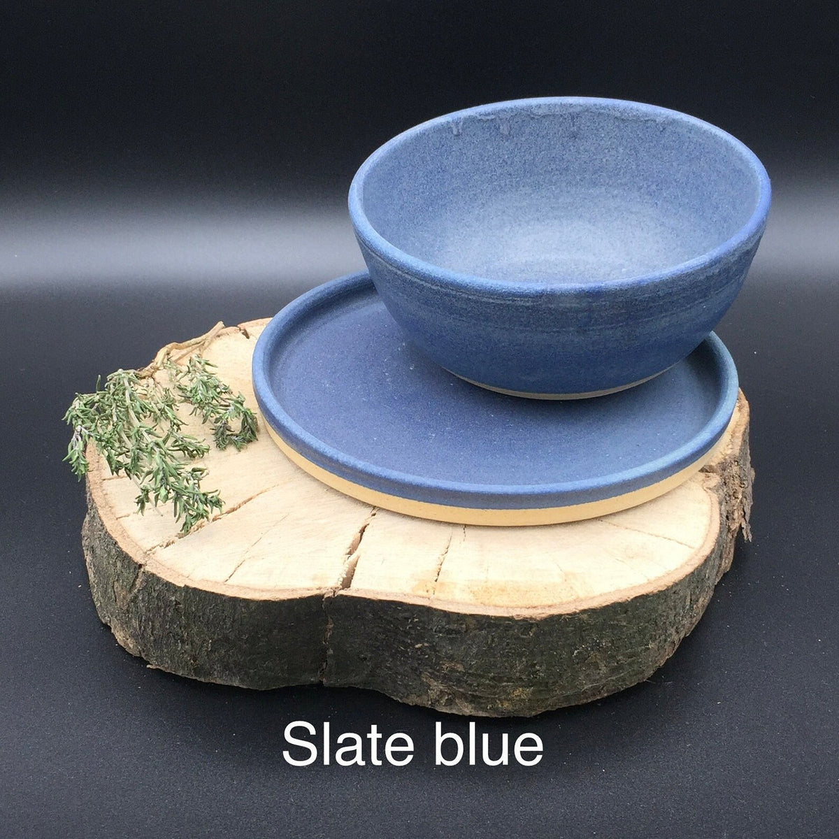 Handmade Stoneware Breakfast Set – Bowl & Side Plate