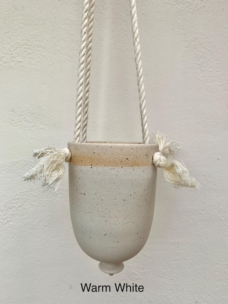 Handmade Stoneware Hanging Planter – Ceramic Plant Pot