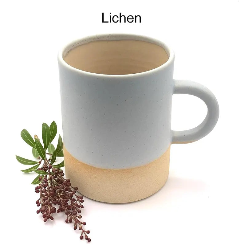 Handmade Stoneware Coffee Mug – 400ml Straight-Sided