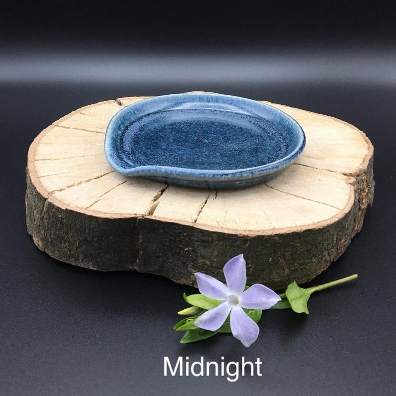 Handmade Stoneware Spoon Rest – Ceramic Kitchen