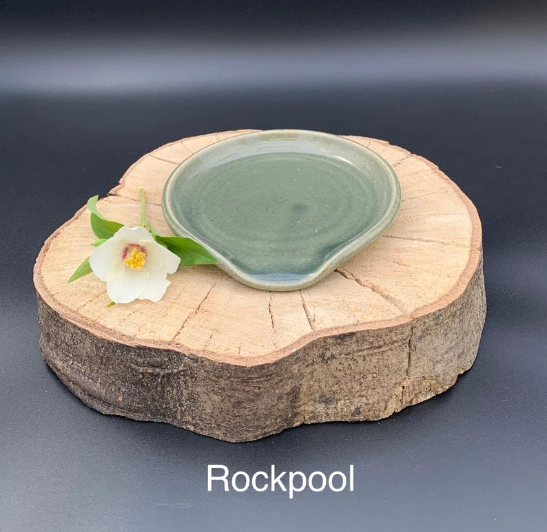 Handmade Stoneware Spoon Rest – Ceramic Kitchen