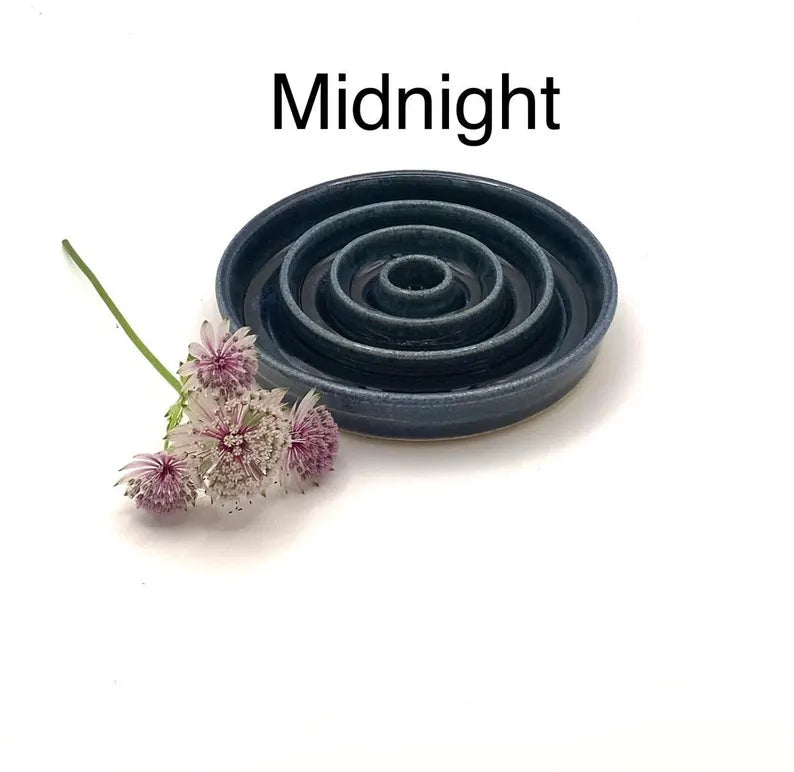 Handmade Stoneware Spiral Soap Dish – Earth & Ocean Glaze