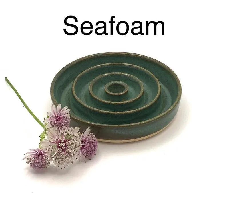 Handmade Stoneware Spiral Soap Dish – Earth & Ocean Glaze