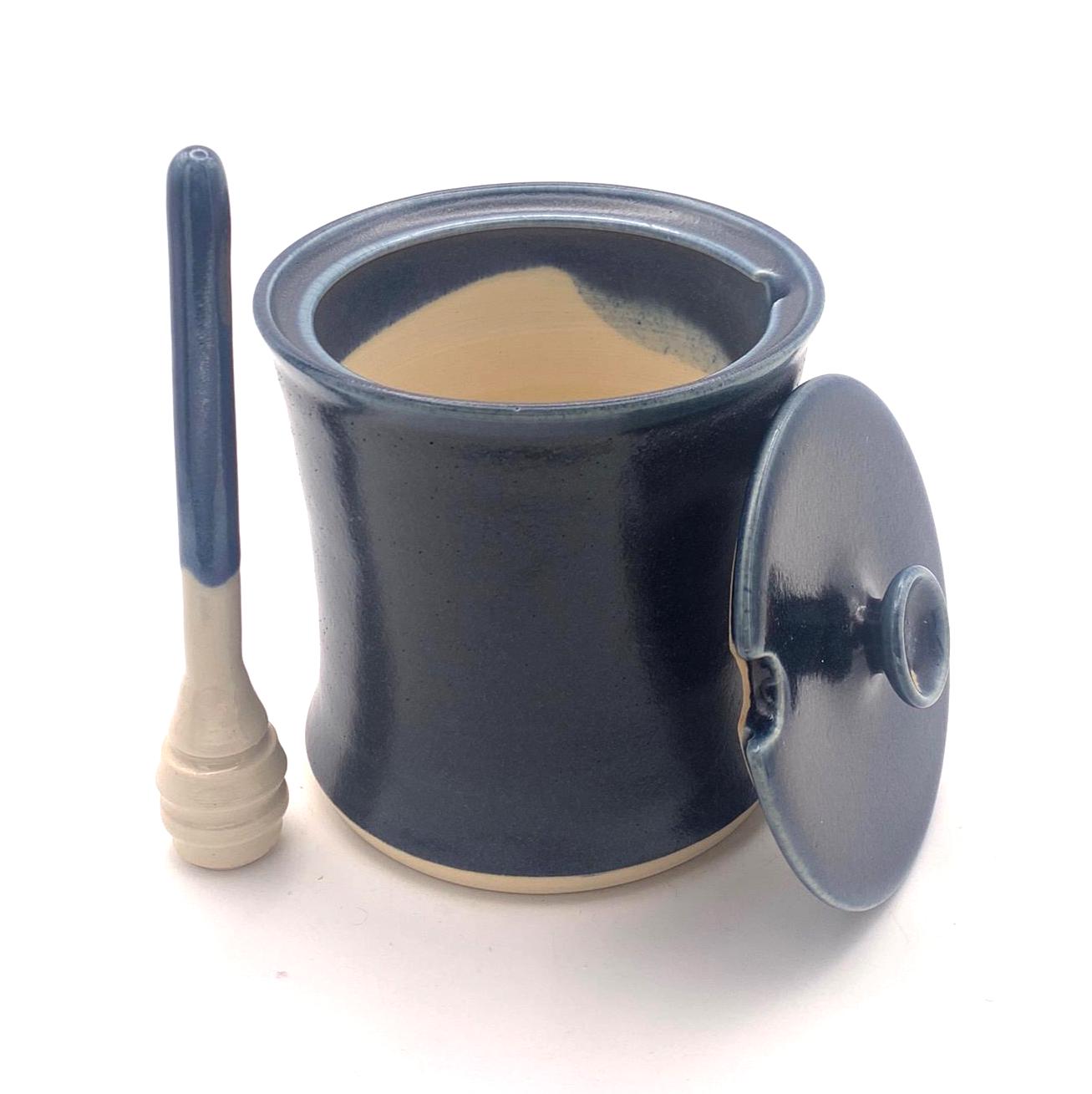 Handmade Ceramic Honey pot with dipper image 3