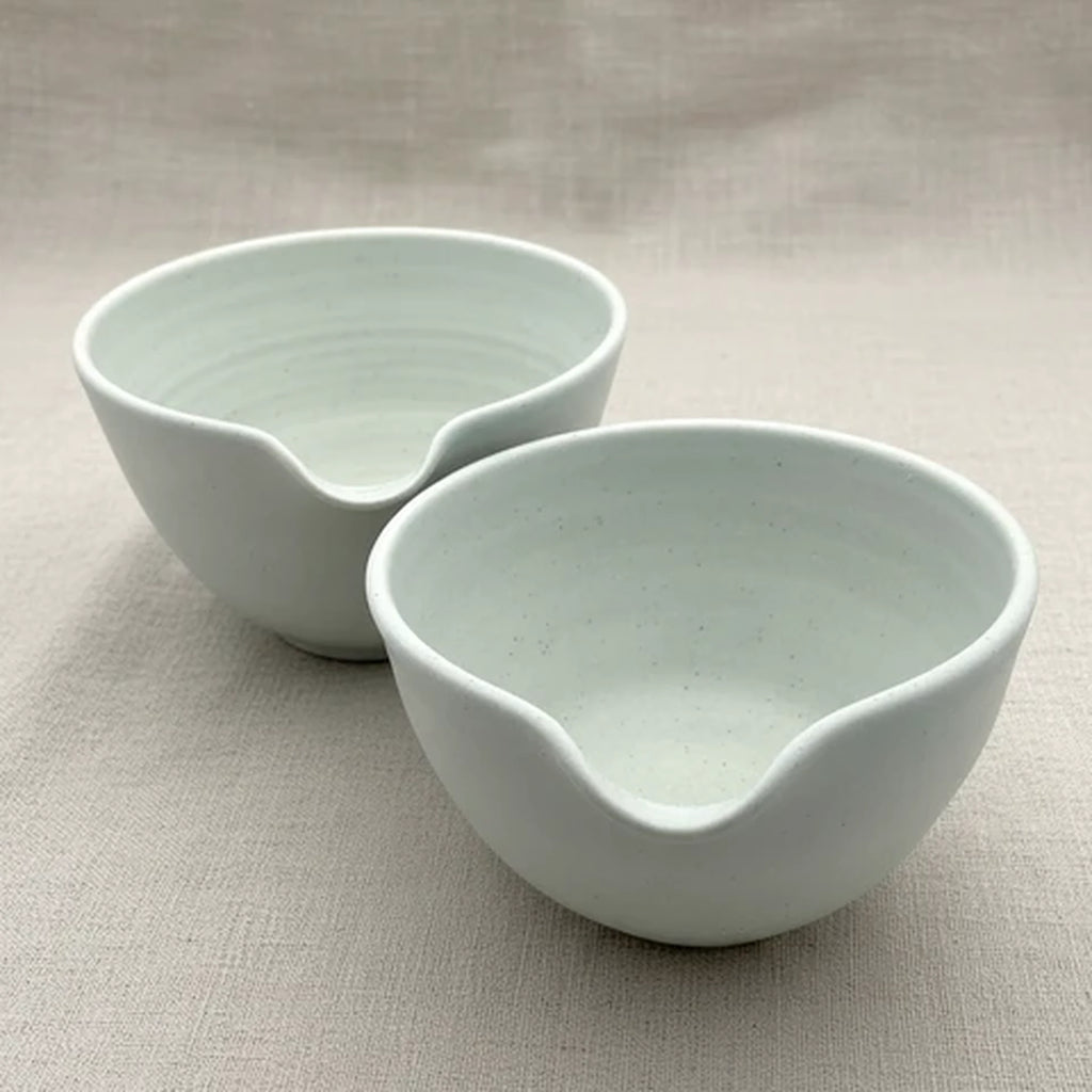 Handmade Ceramic Pouring Bowls – Set of Two in Earthy Glazes image 0