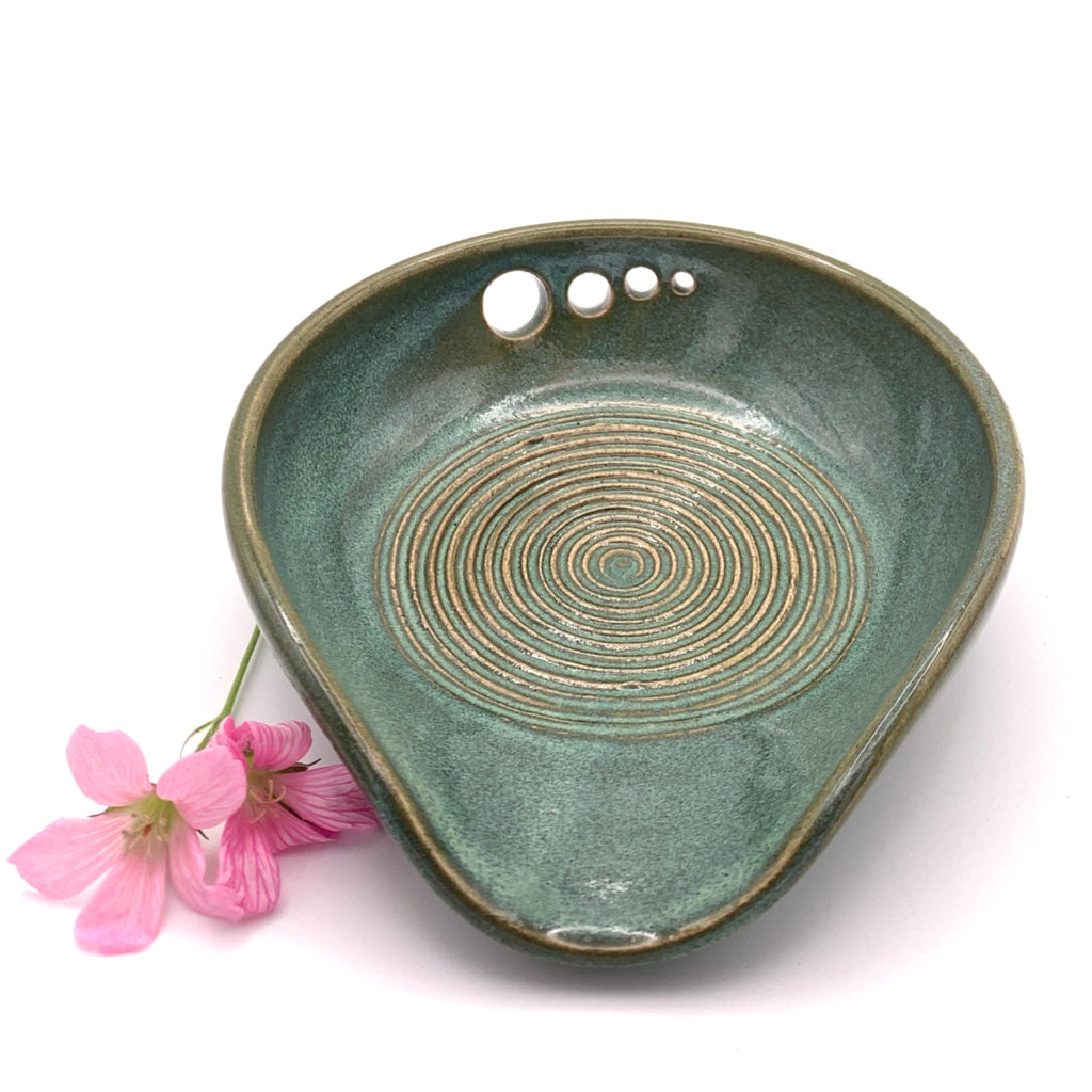 Handmade Ceramic Spoon Rest: Garlic Grater & Herb Stripper image 3