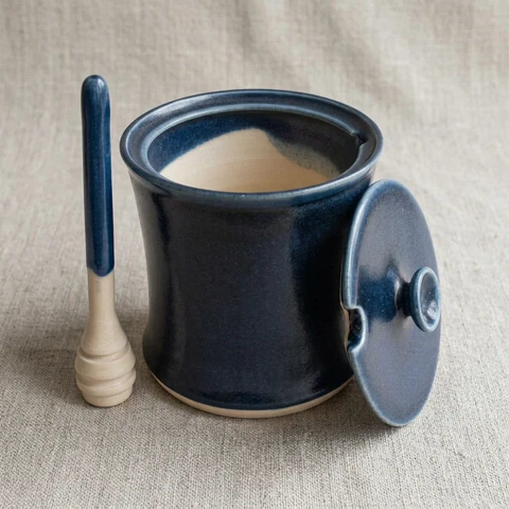 Handmade Ceramic Honey pot with dipper image 0