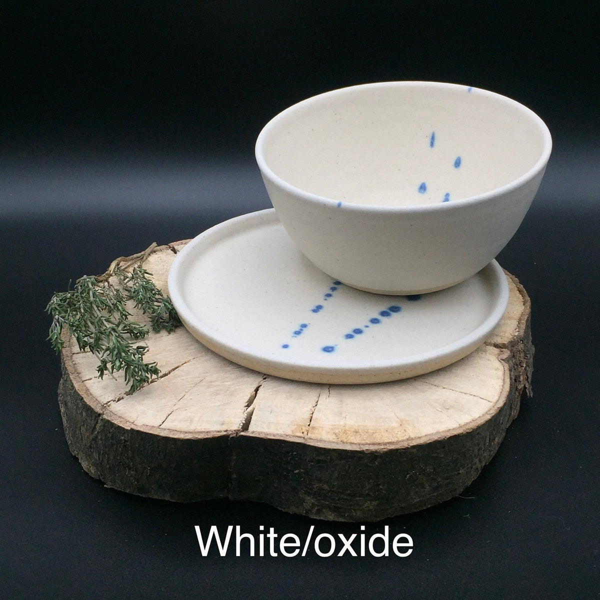 Handmade Stoneware Breakfast Set – Bowl & Side Plate