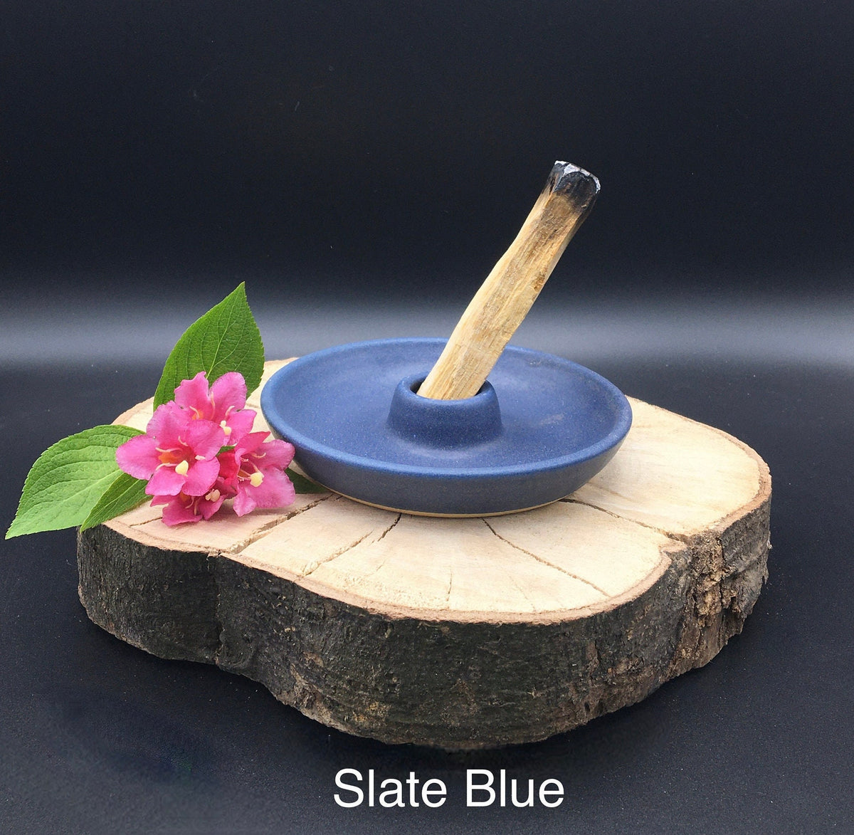 Handmade Stoneware Candle & Palo Santo Holder