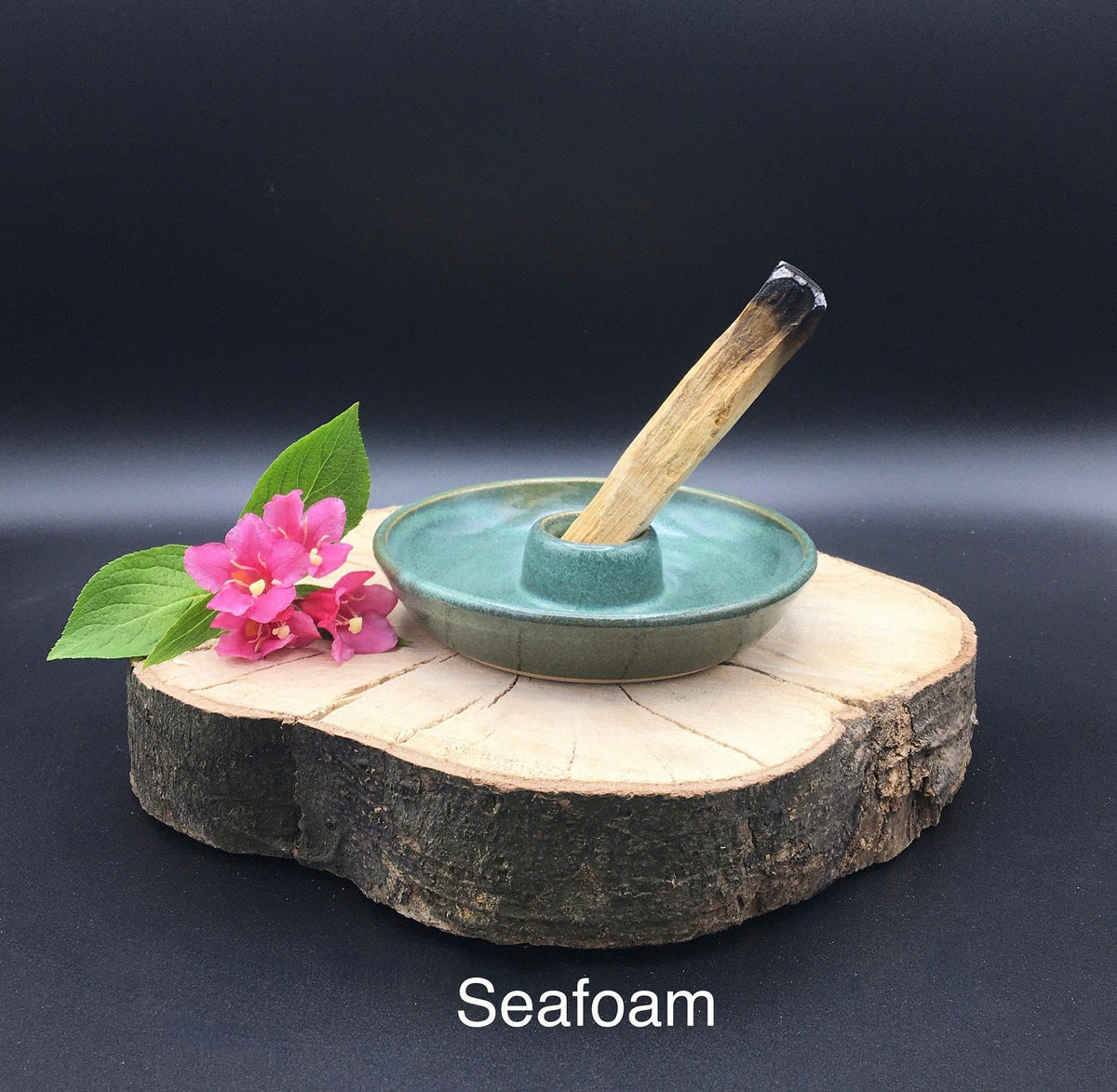 Handmade Stoneware Candle & Palo Santo Holder
