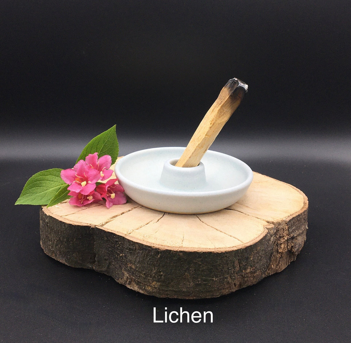 Handmade Stoneware Candle & Palo Santo Holder
