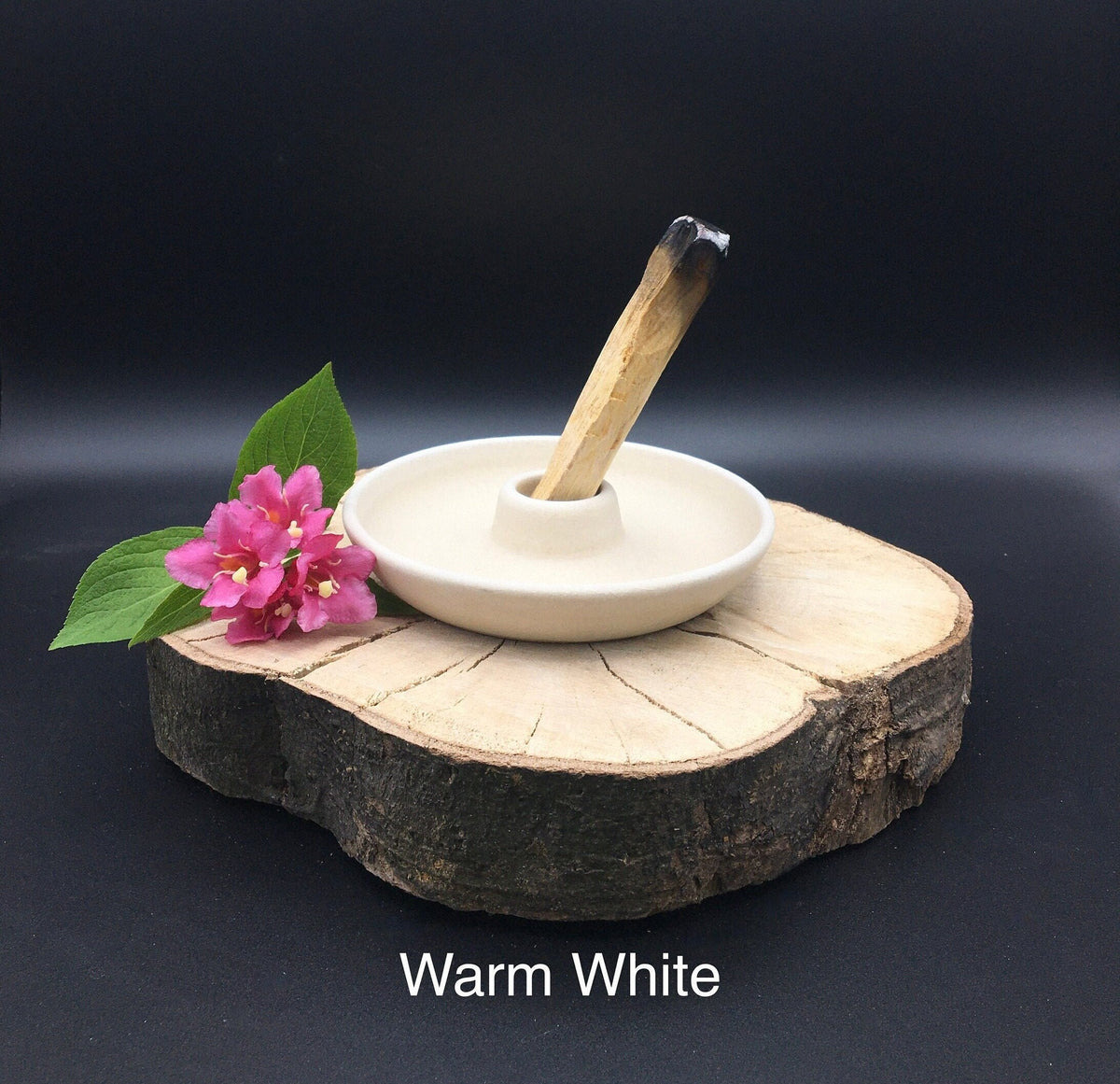 Handmade Stoneware Candle & Palo Santo Holder
