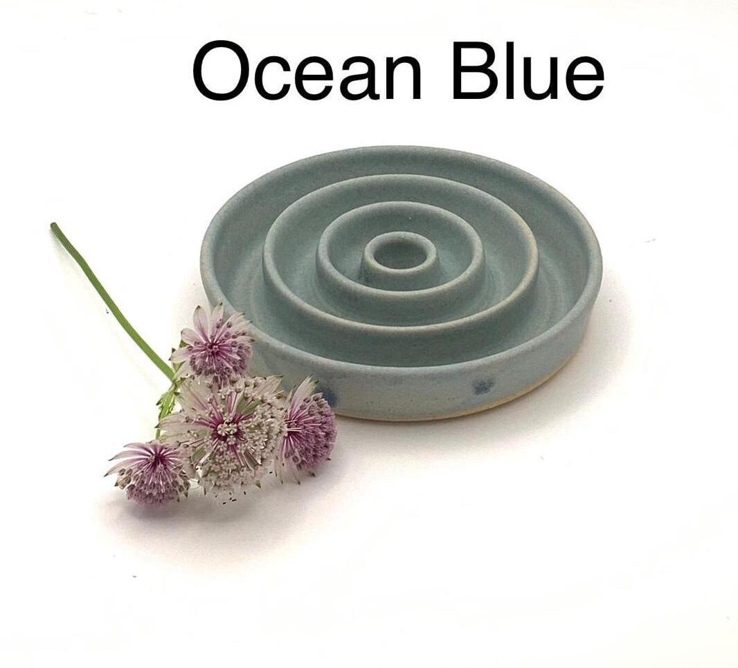 Handmade Stoneware Spiral Soap Dish – Earth & Ocean Glaze