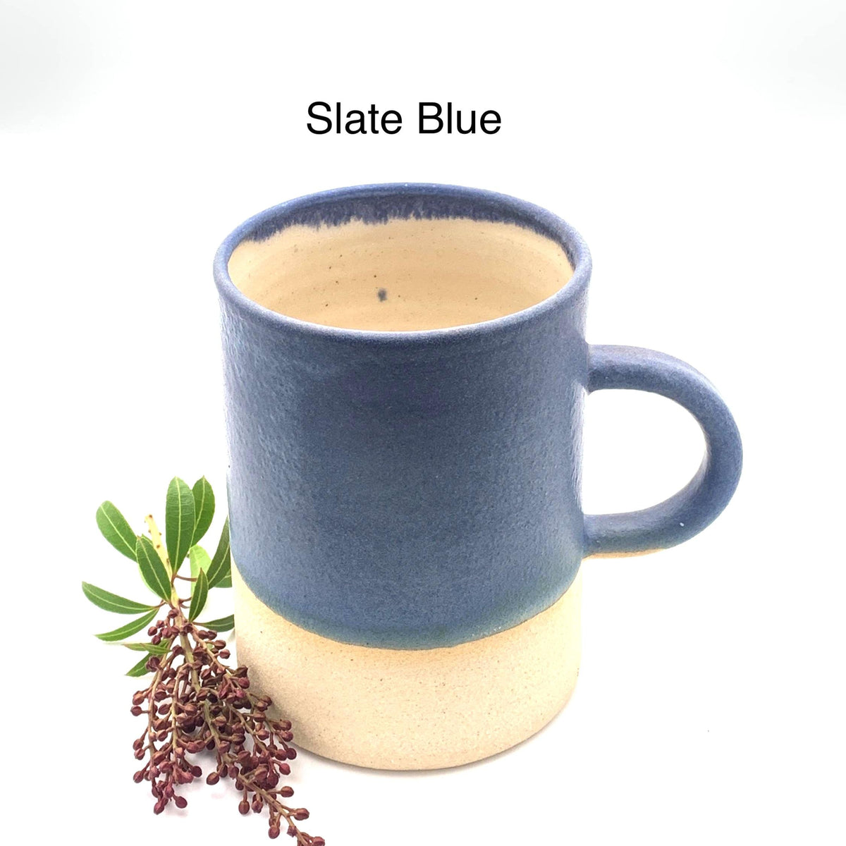 Handmade Stoneware Coffee Mug – 400ml Straight-Sided