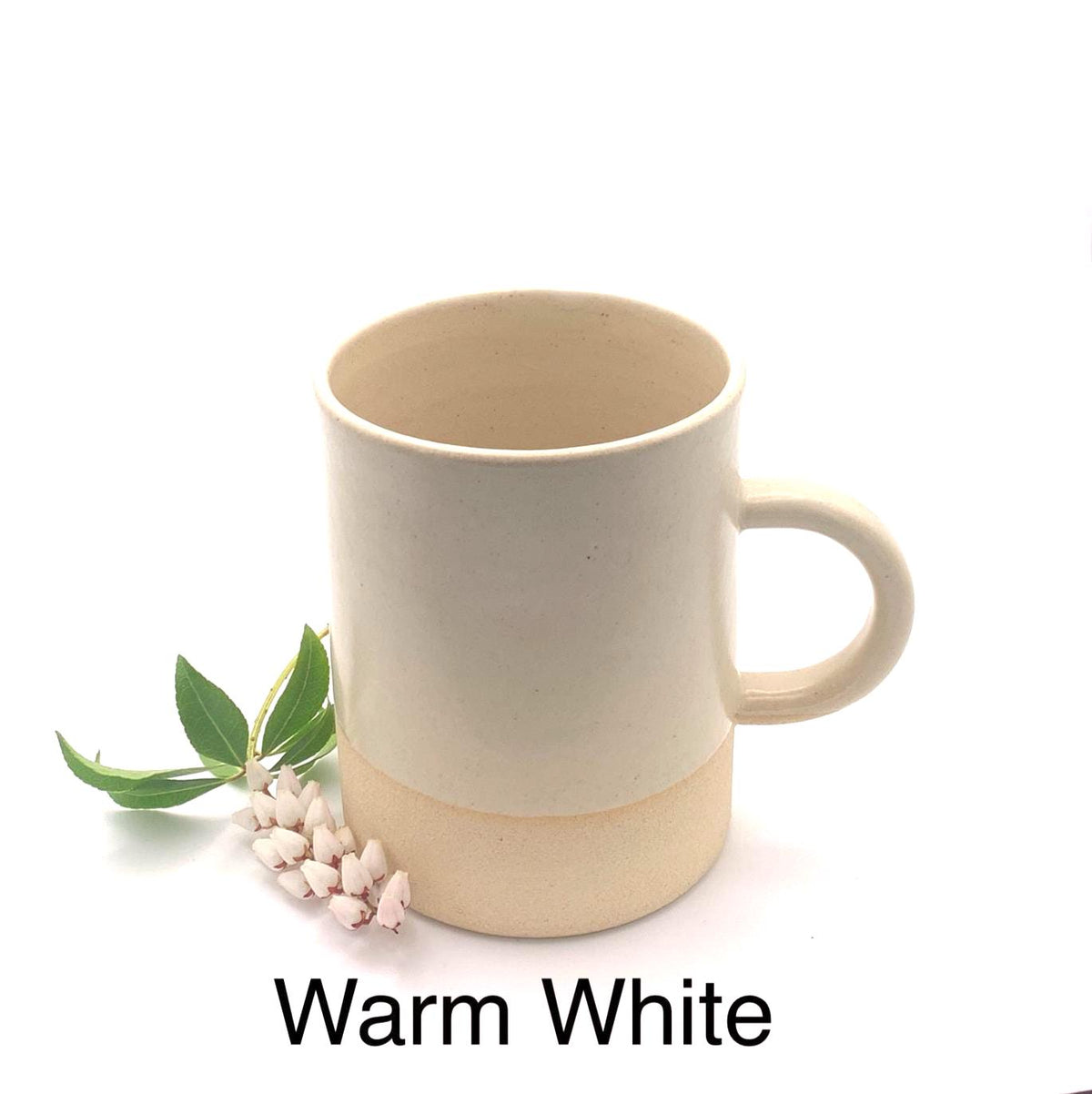 Handmade Stoneware Coffee Mug – 400ml Straight-Sided