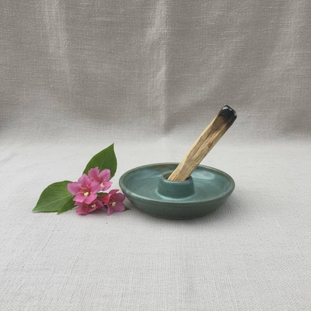 Handmade Stoneware Candle & Palo Santo Holder