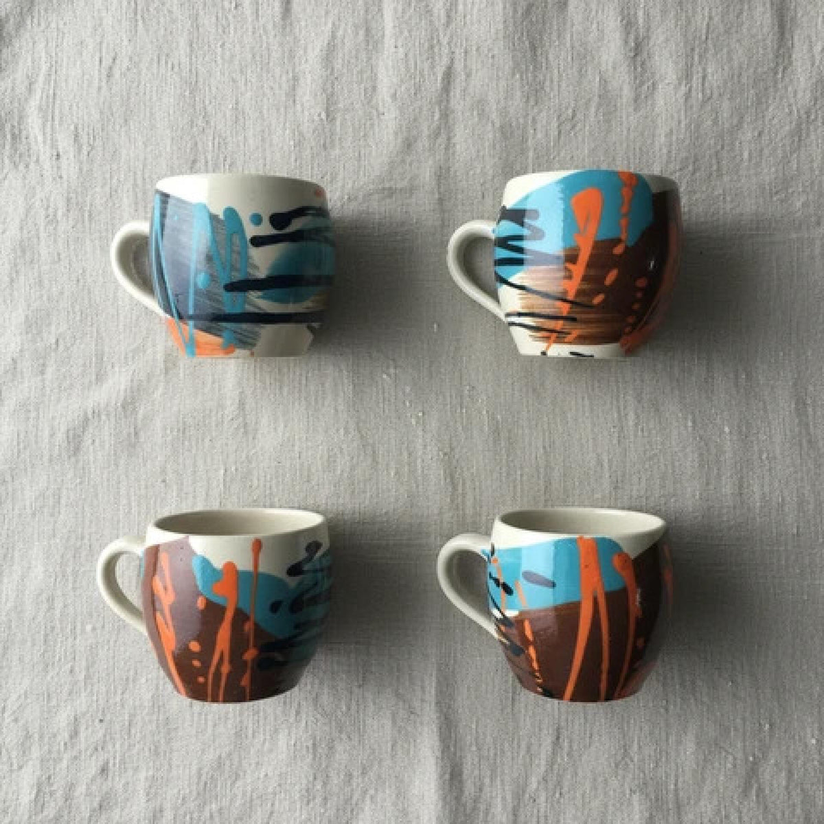 Handmade Stoneware Coffee Mug – 300ml Abstract Glaze