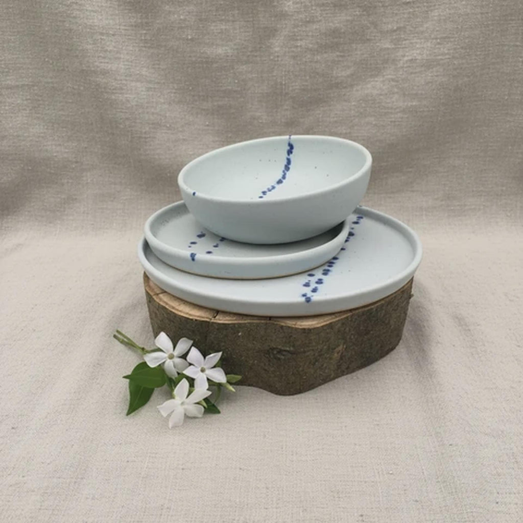 Handmade Stoneware Dinner Set – 3-Piece