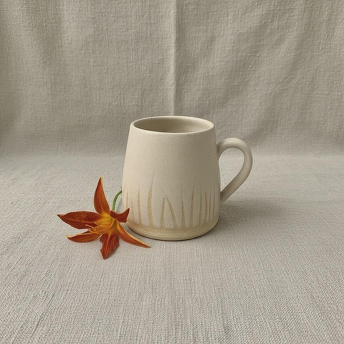Handmade Stoneware Coffee Mug – 350ml Earth & Ocean Glaze
